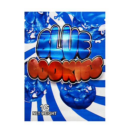 1g Exotic Mylar Bag - Blue Cookies Stripe (100 Count)