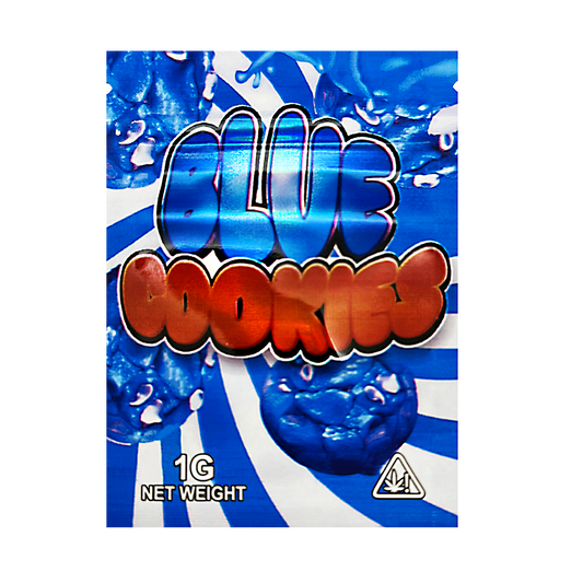 1g Exotic Mylar Bag - Blue Cookies Stripe (100 Count)