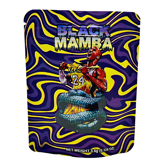 3.5g Exotic Mylar Bag - Black Mamba (50 Count)
