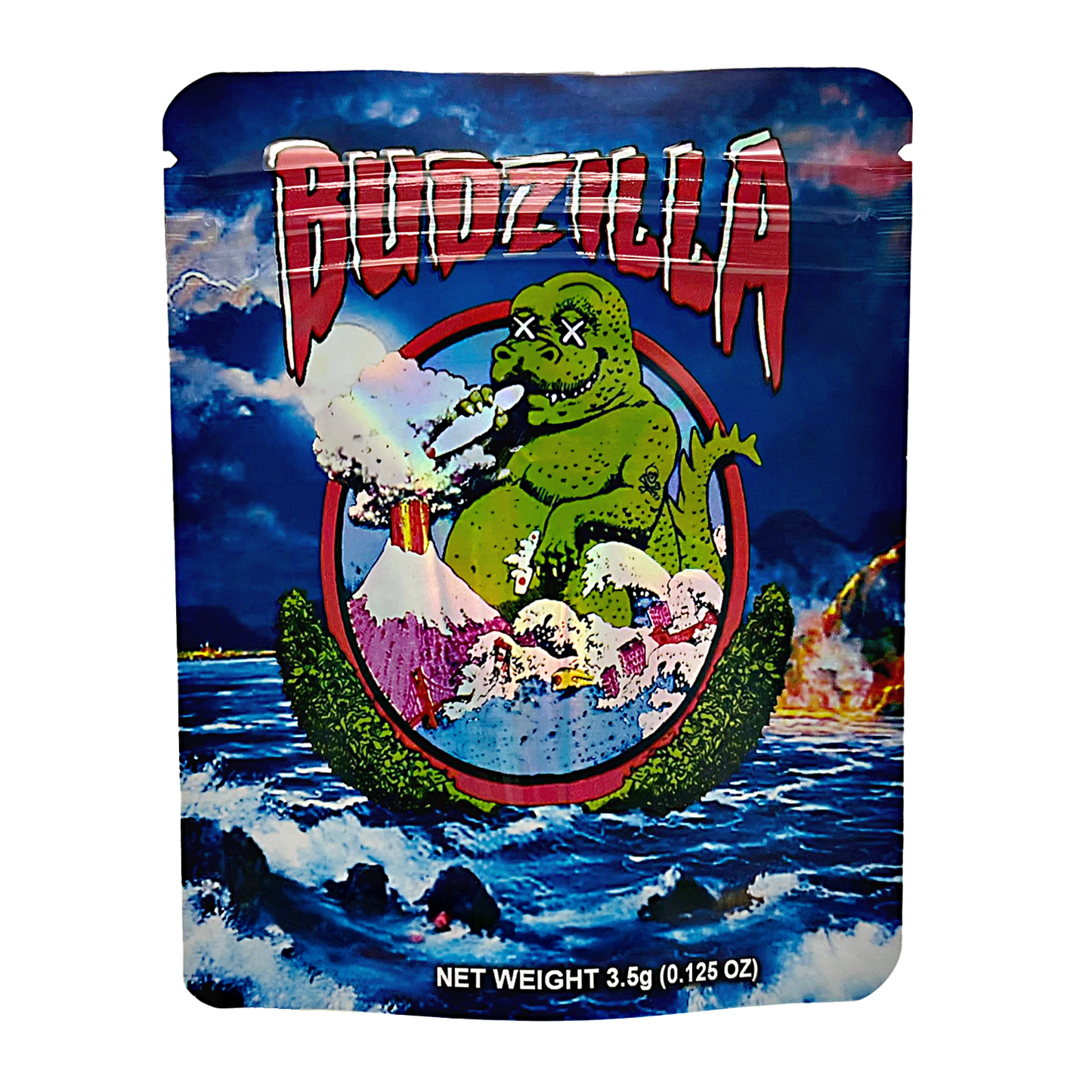 3.5g Exotic Mylar Bag - Budzilla (50 Count)