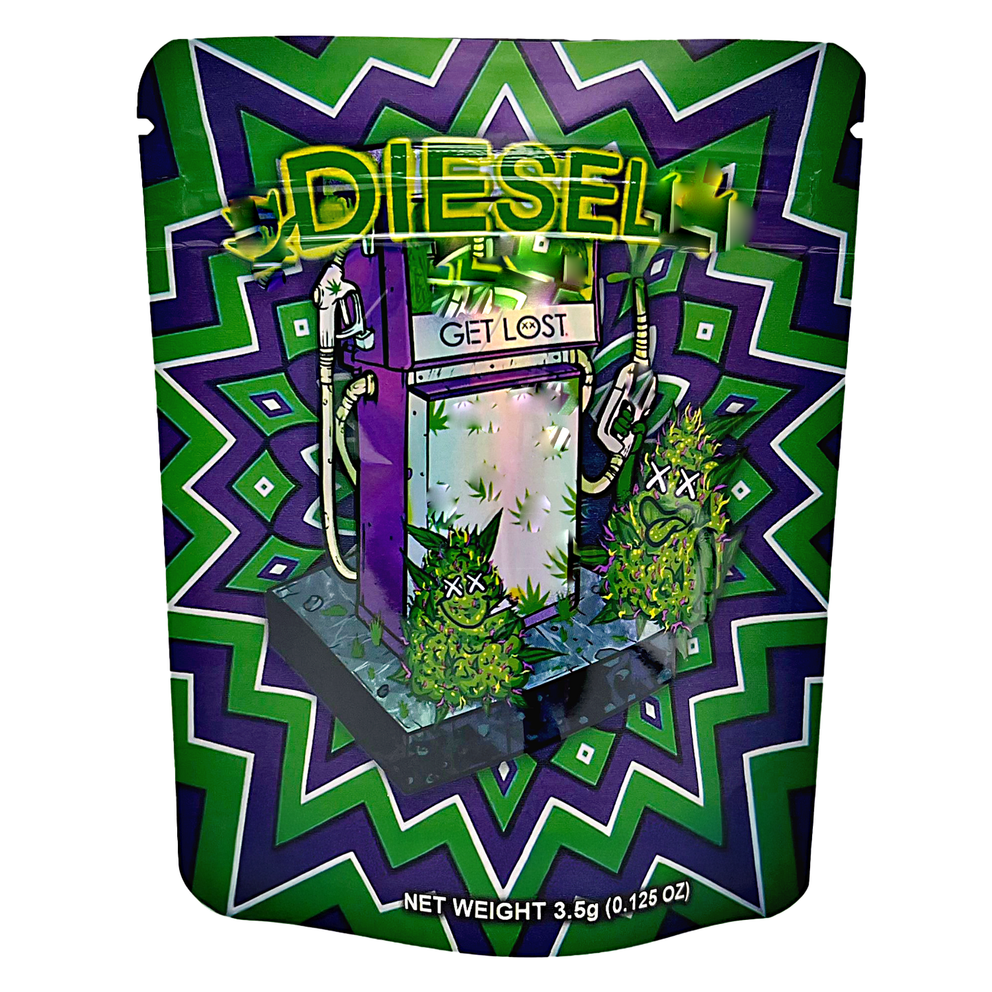 3.5g Exotic Mylar Bag - Diesel (50 Count)