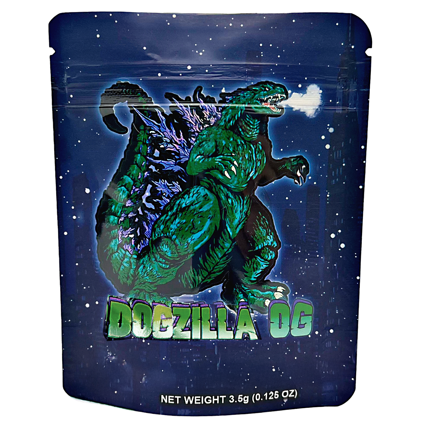 3.5g Exotic Mylar Bag - Dogzilla OG (50 Count)