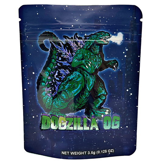 3.5g Exotic Mylar Bag - Dogzilla OG (50 Count)