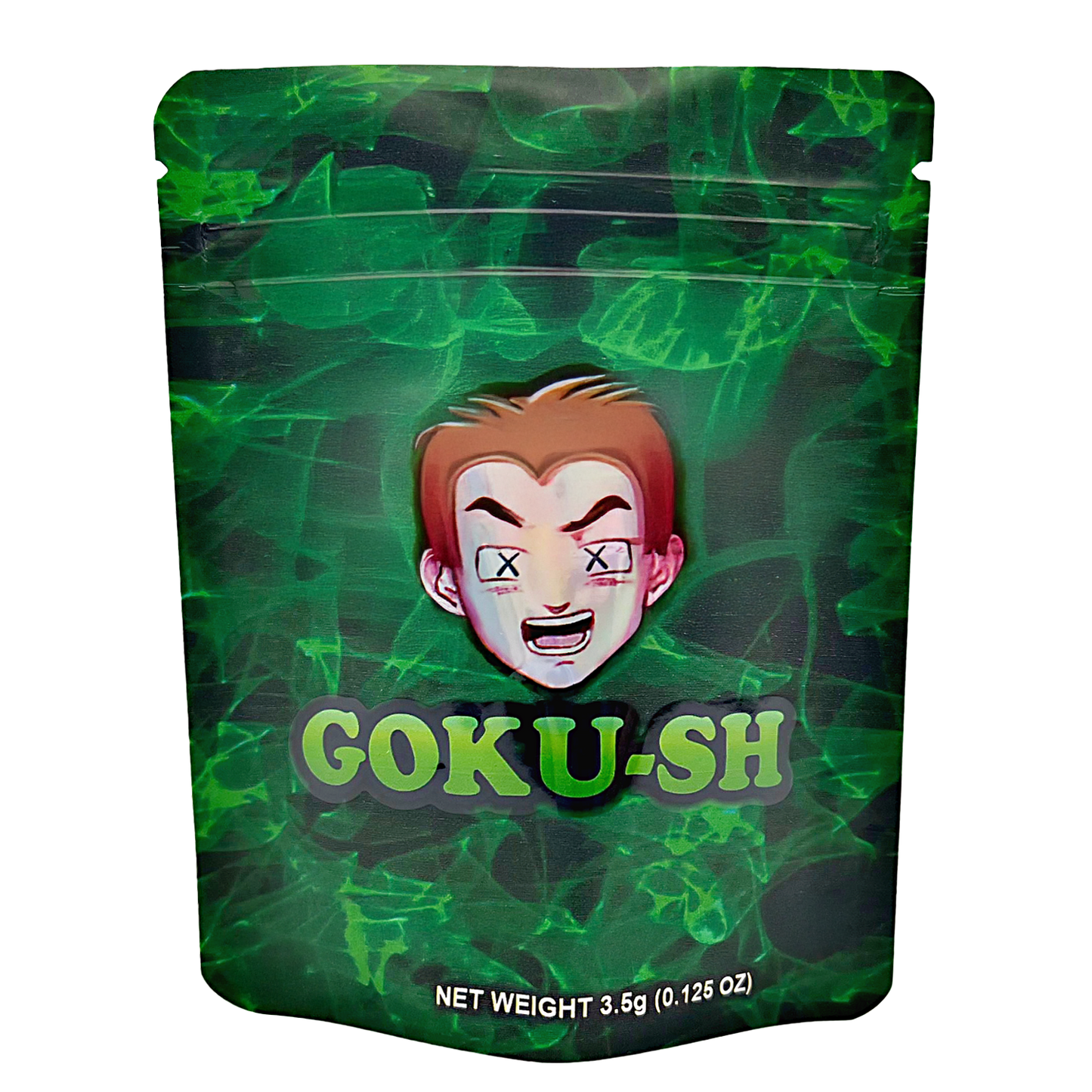 3.5g Exotic Mylar Bag - GOKU-SH Green (50 Count)