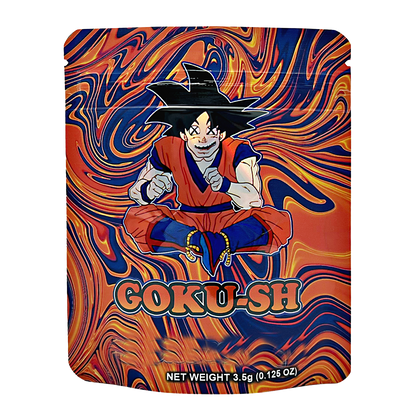 3.5g Exotic Mylar Bag - GOKU-SH Orange (50 Count)