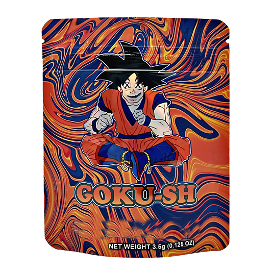 3.5g Exotic Mylar Bag - GOKU-SH Orange (50 Count)