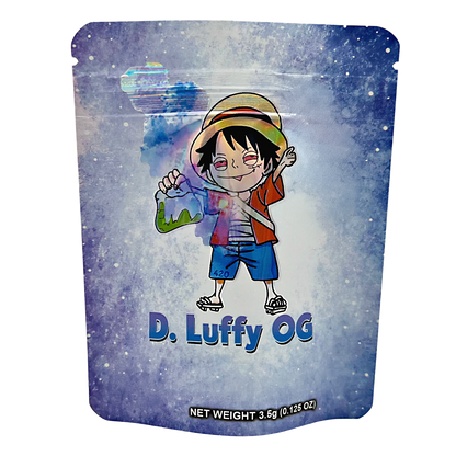 50 Pack - 3.5g Exotic Mylar Bags - D Luffy Stoned