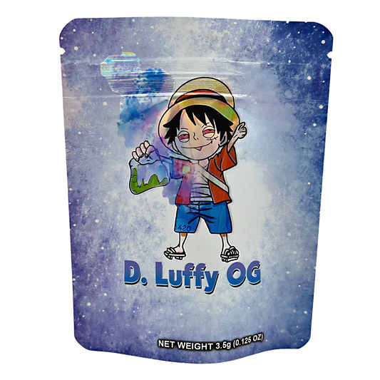 50 Pack - 3.5g Exotic Mylar Bags - D Luffy Stoned