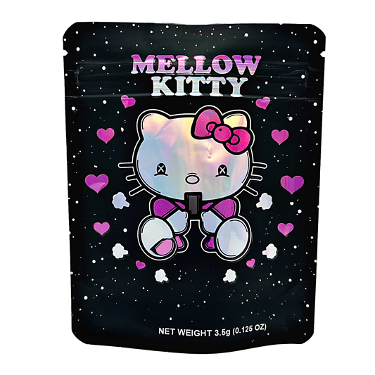 3.5g Exotic Mylar Bag - Mellow Kitty (50 Count)