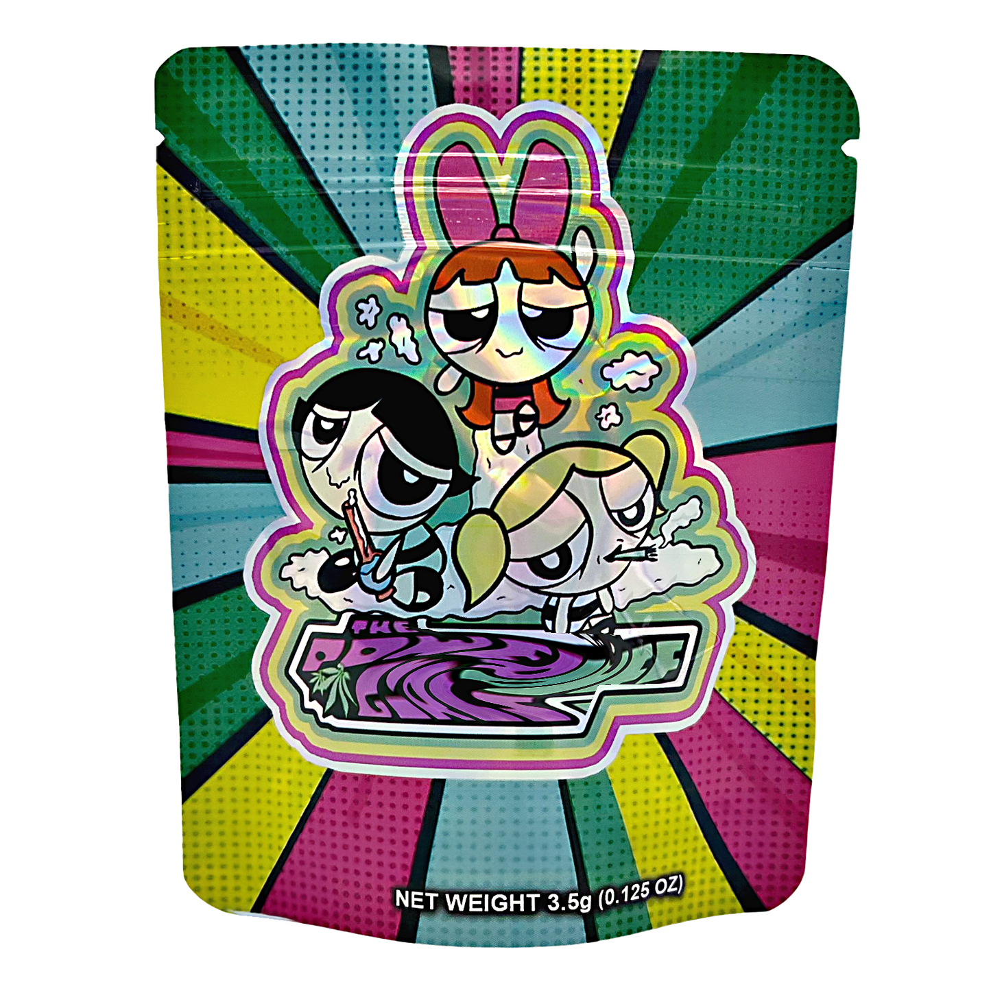 3.5g Exotic Mylar Bag - Power Puff (50 Count)