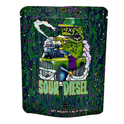 3.5g Exotic Mylar Bag - Sour Diesel Truck (50 Count)