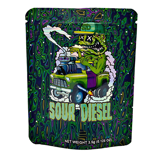 3.5g Exotic Mylar Bag - Sour Diesel Truck (50 Count)