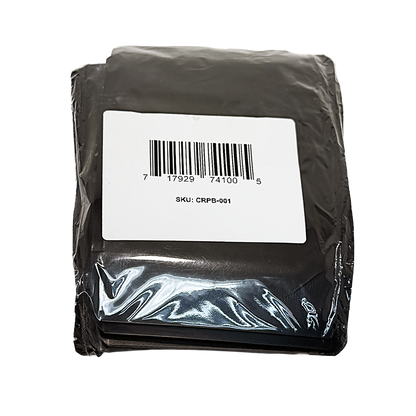 50 Pack -  3.5g Small (4" x 5") Black Plain Mylar Bags with Child Resistant Zipper – Heat Seal Foil Storage Pouches