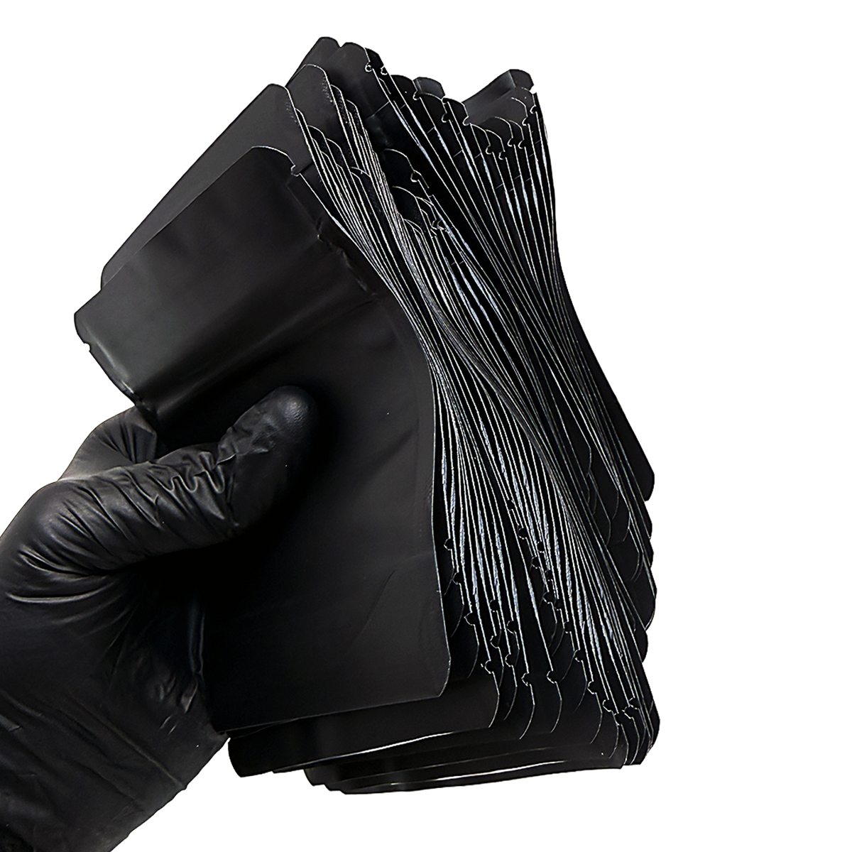50 Pack -  3.5g Small (4" x 5") Black Plain Mylar Bags with Child Resistant Zipper – Heat Seal Foil Storage Pouches
