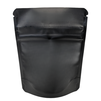 50 Pack -  3.5g Small (4" x 5") Black Plain Mylar Bags with Child Resistant Zipper – Heat Seal Foil Storage Pouches