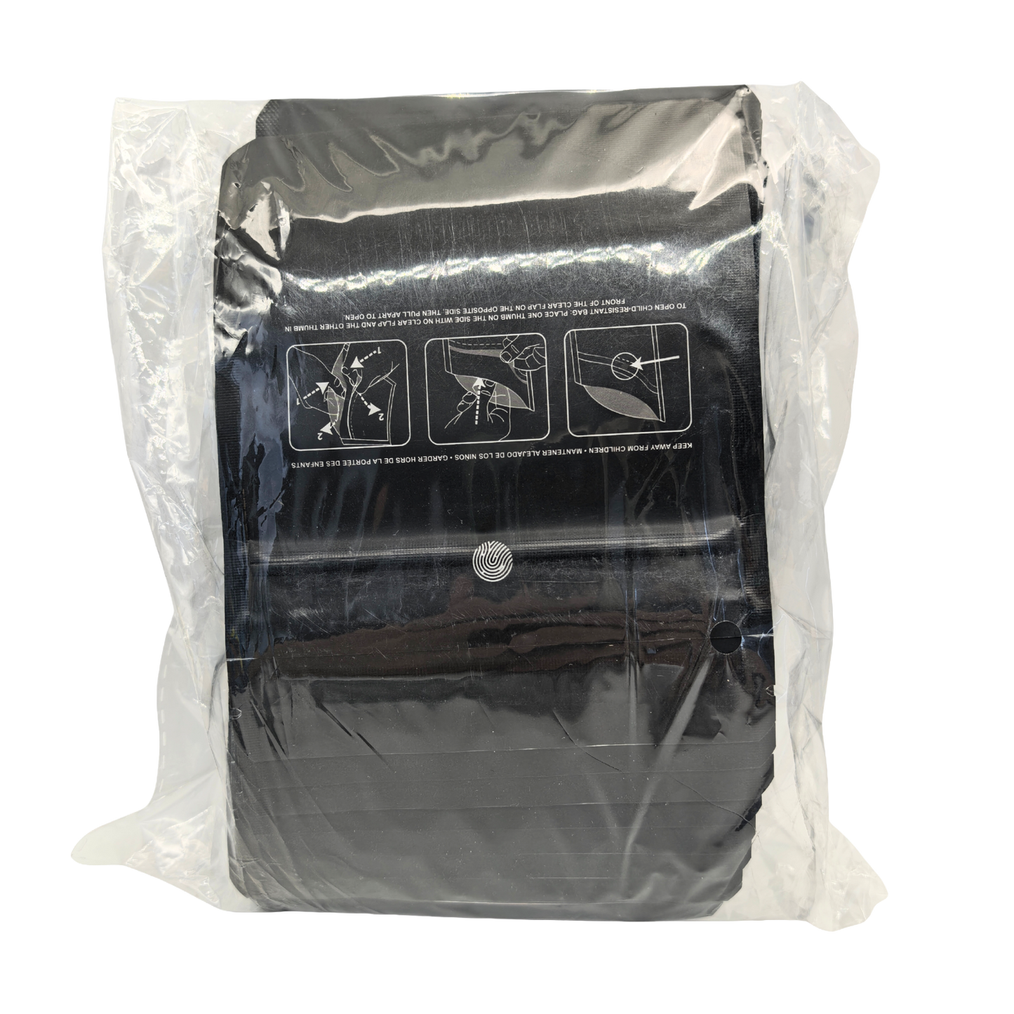 50 Pack -  3.5g Small (4" x 5") Black Plain Mylar Bags with Child Resistant Zipper – Heat Seal Foil Storage Pouches