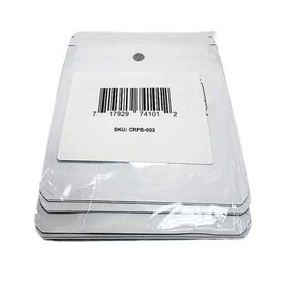 50 Pack -  3.5g Small (4" x 5") White Plain Mylar Bags with Child Resistant Zipper – Heat Seal Foil Storage Pouches