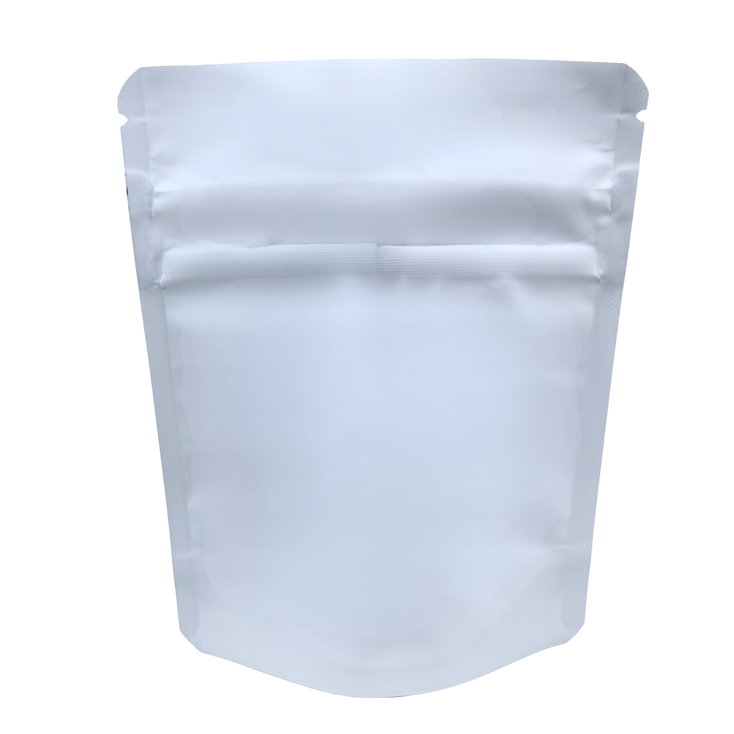 50 Pack -  3.5g Small (4" x 5") White Plain Mylar Bags with Child Resistant Zipper – Heat Seal Foil Storage Pouches