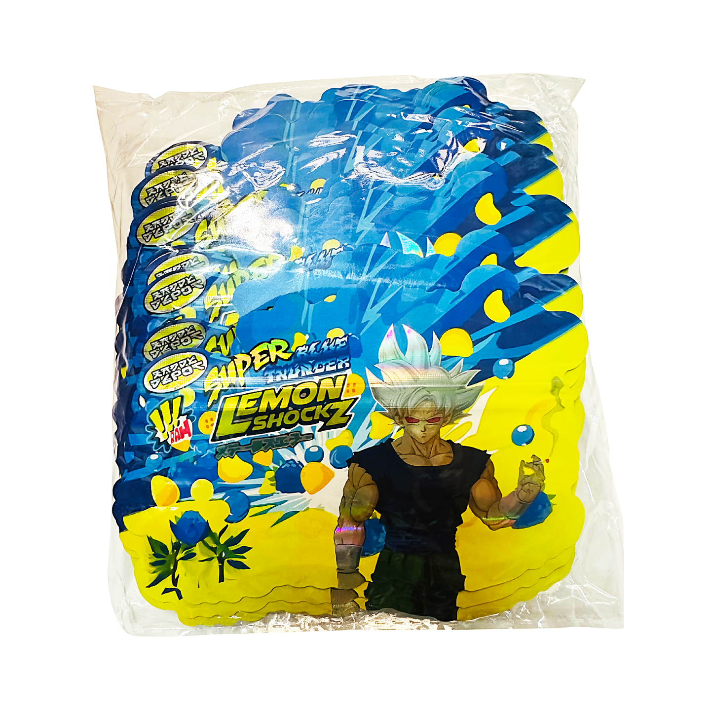 50 Pack – 3.5g Special Die Cut Shaped Mylar Bag - Kandy Depo Lemon Shockz