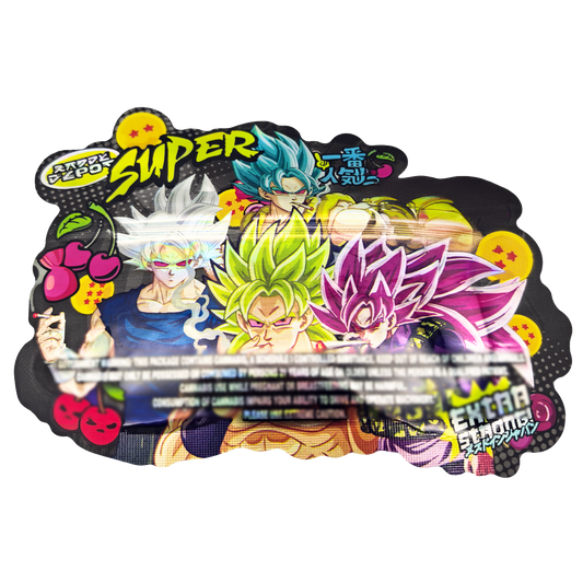 50 Pack β 3.5g Special Die Cut Shaped Mylar Bag - Kandy Depo Black Lemonhead