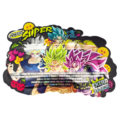 50 Pack – 3.5g Special Die Cut Shaped Mylar Bag - Kandy Depo Black Lemonhead