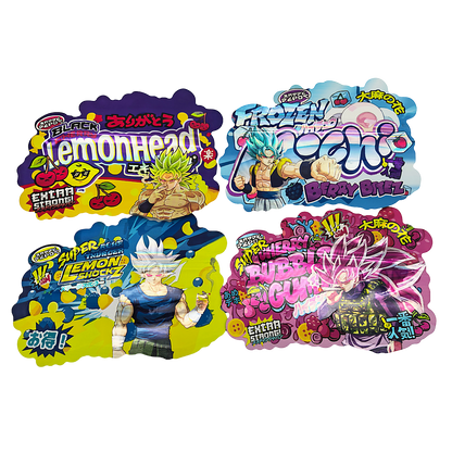 50 Pack – 3.5g Special Die Cut Shaped Mylar Bag - Kandy Depo Lemon Shockz