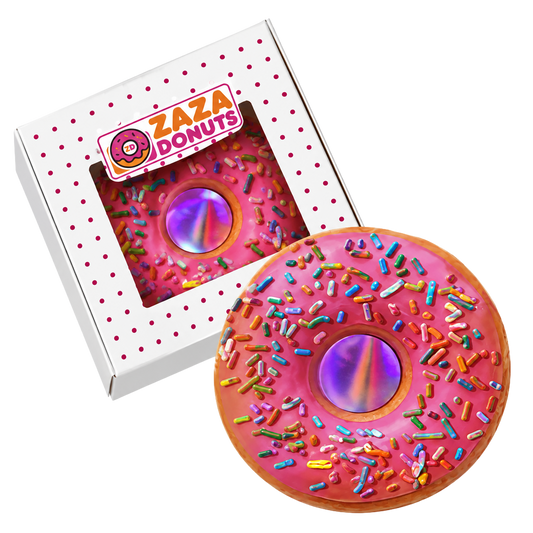 12 Pack - Donut-Themed Gift Box Set – Za Za Donuts -  Rainbow Sprinklez