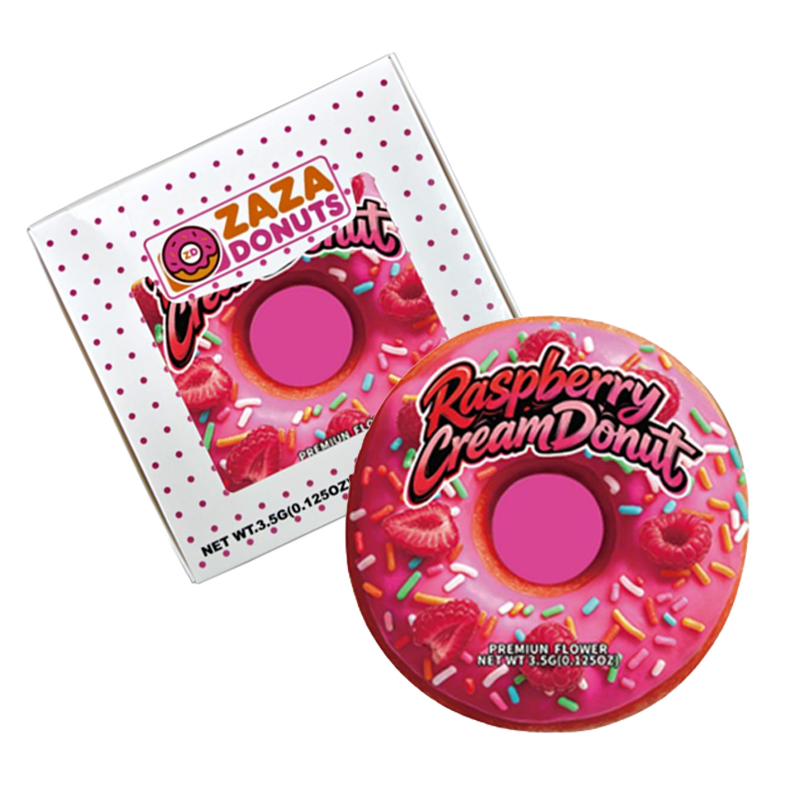 12 Pack - Donut-Themed Gift Box Set -  Zaza Donuts Raspberry Cream Donut