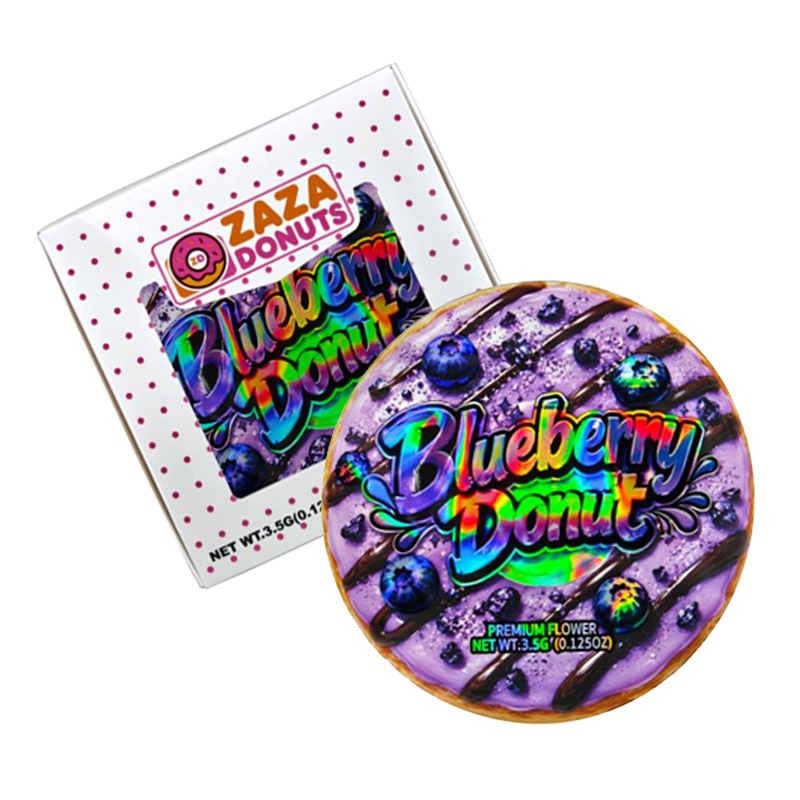 12 Pack - Donut-Themed Gift Box Set -  Zaza Donuts Blueberry Donut
