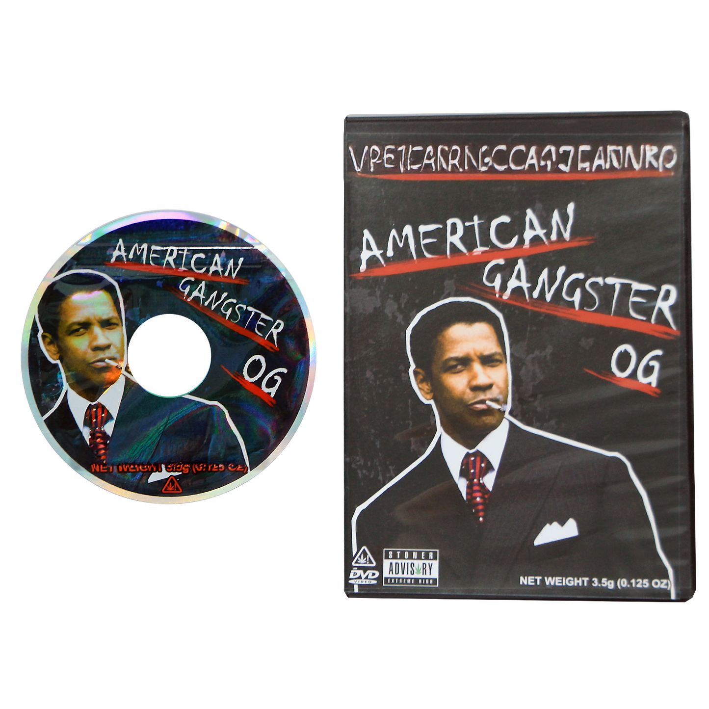 5 Count DVD Case & Mylar Bag - Design 002 - 3.5 Capacity