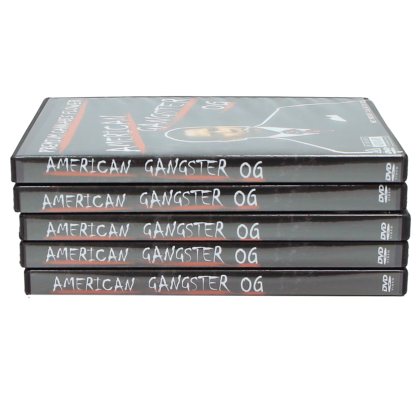 5 Count DVD Case & Mylar Bag - Design 002 - 3.5 Capacity