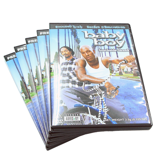 5 Count DVD Case & Mylar Bag - Design 004 - 3.5 Capacity