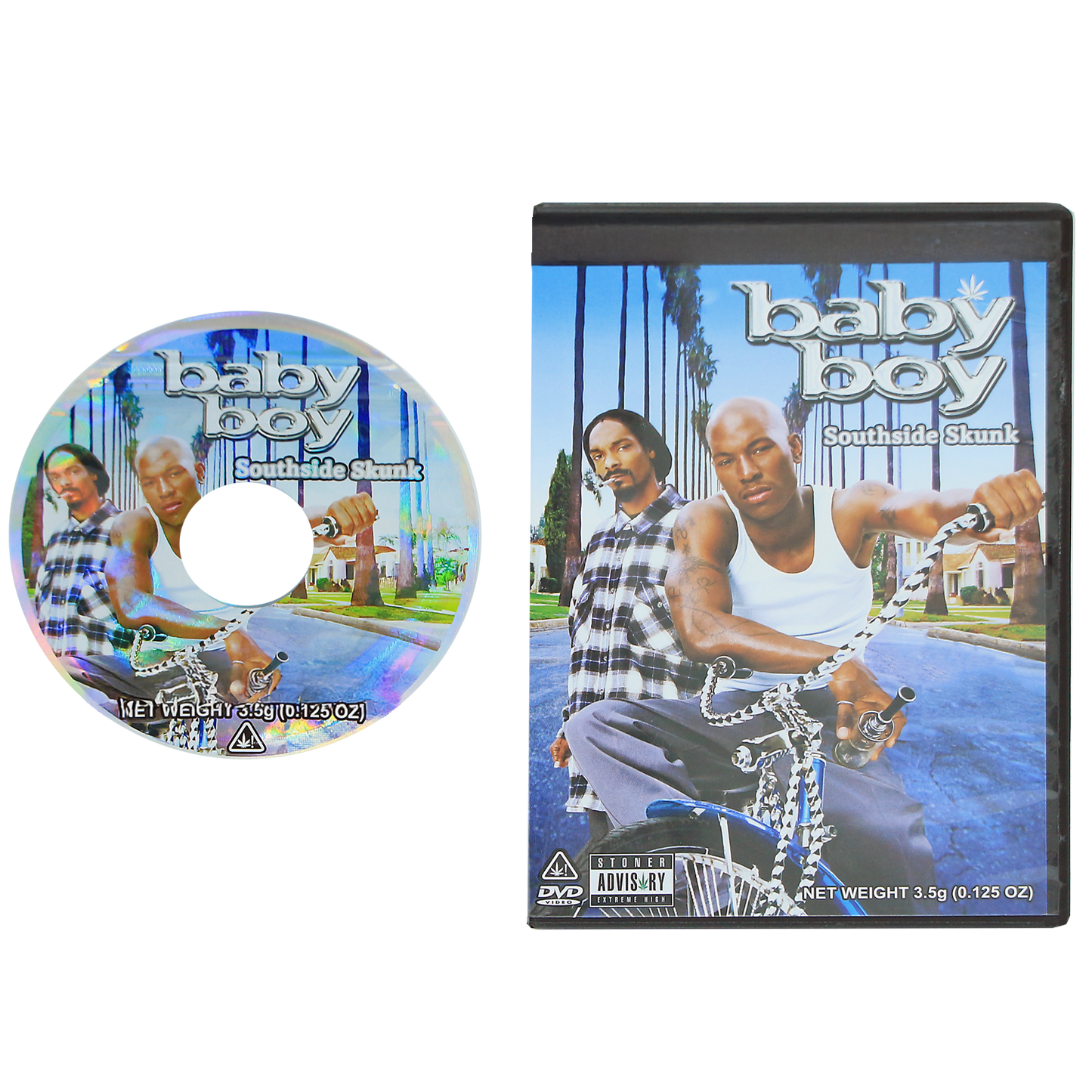 5 Count DVD Case & Mylar Bag - Design 004 - 3.5 Capacity