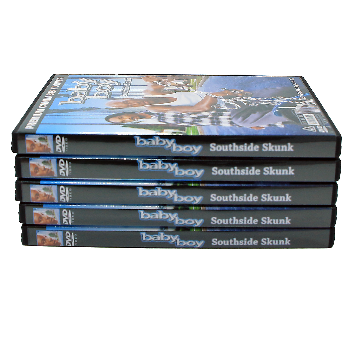 5 Count DVD Case & Mylar Bag - Design 004 - 3.5 Capacity