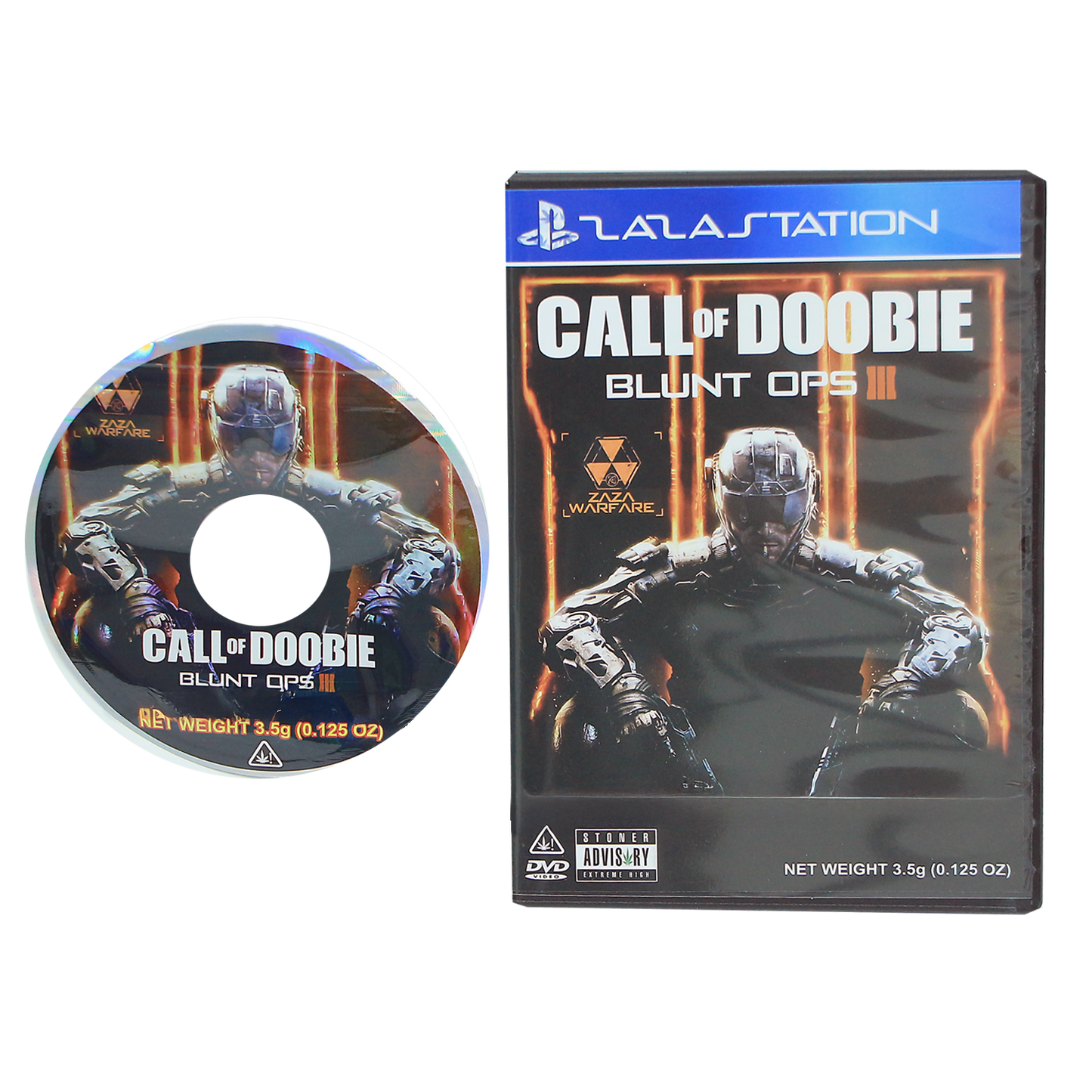 5 Pack - 3.5g DVD Case & Mylar Bag Combo - Call of Doobie Blunt Ops