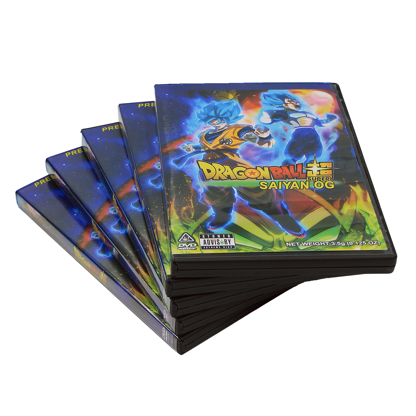 5 Count DVD Case & Mylar Bag - Design 009 - 3.5 Capacity