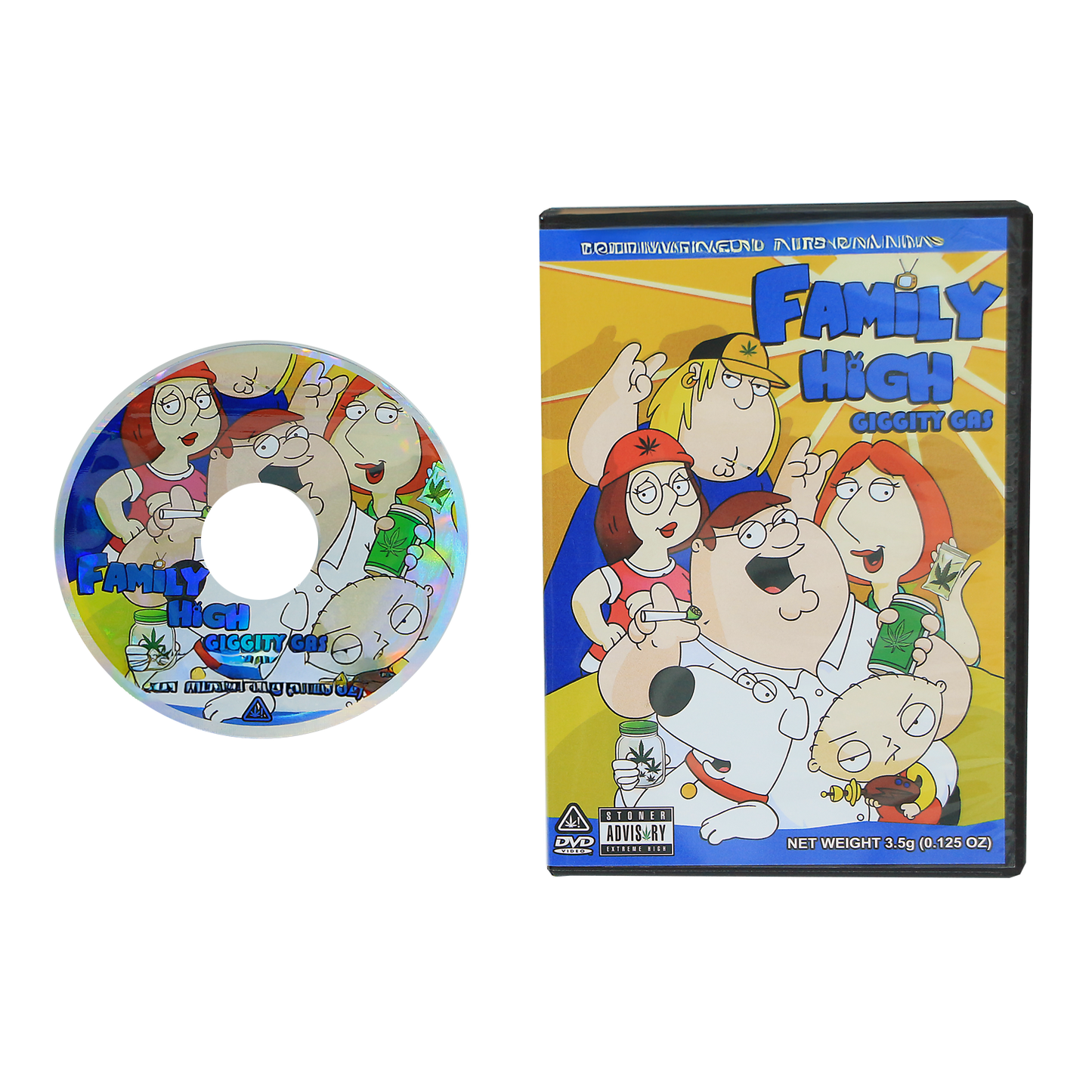 5 Count DVD Case & Mylar Bag - Design 012 - 3.5 Capacity