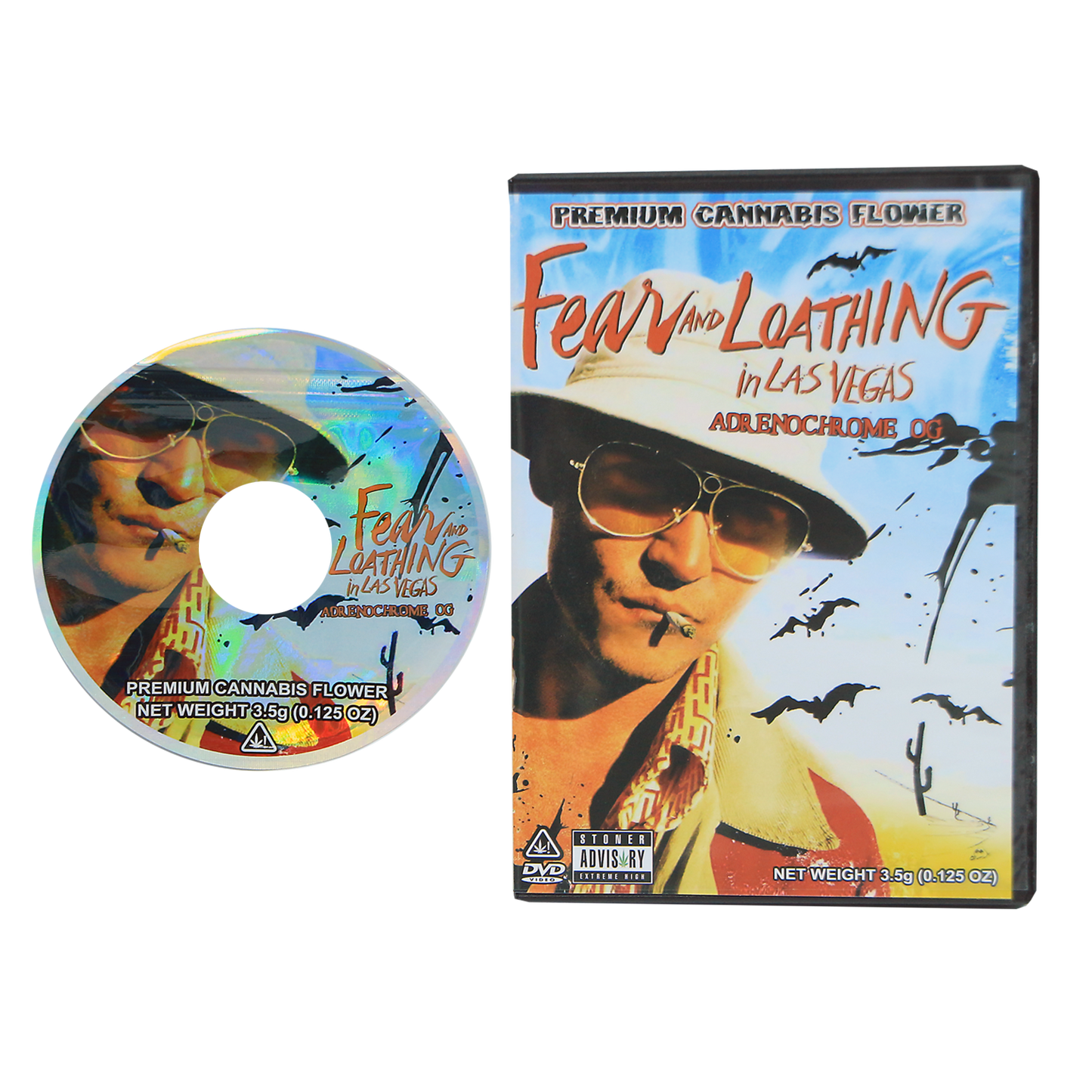 5 Count DVD Case & Mylar Bag - Design 013 - 3.5 Capacity