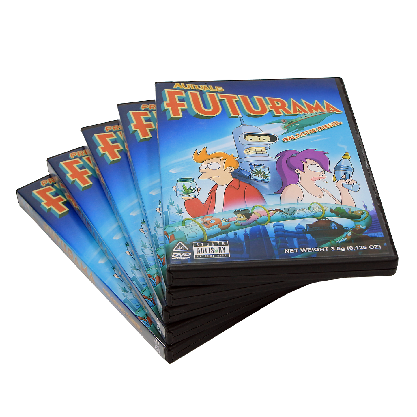 5 Count DVD Case & Mylar Bag - Design 015 - 3.5 Capacity