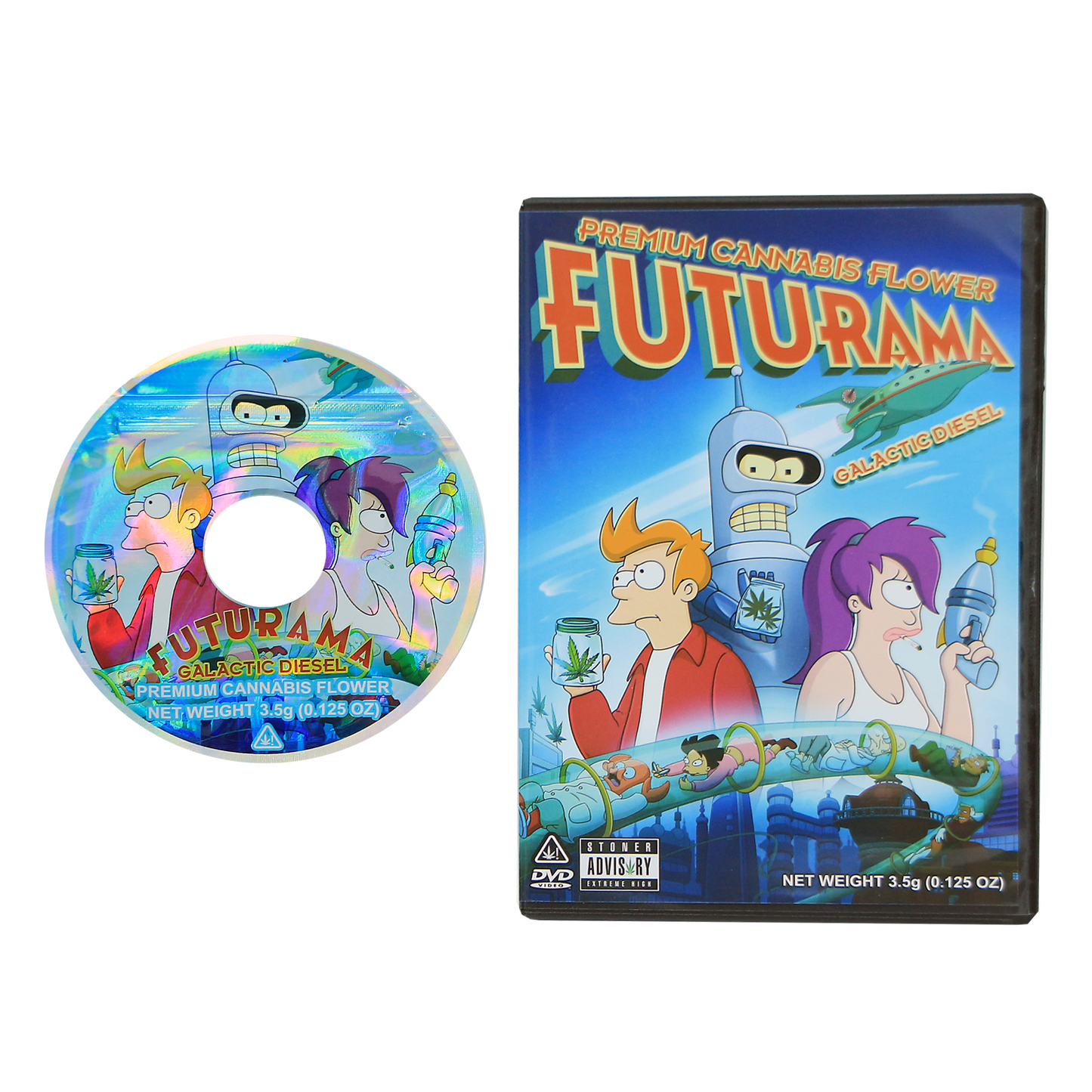 5 Count DVD Case & Mylar Bag - Design 015 - 3.5 Capacity