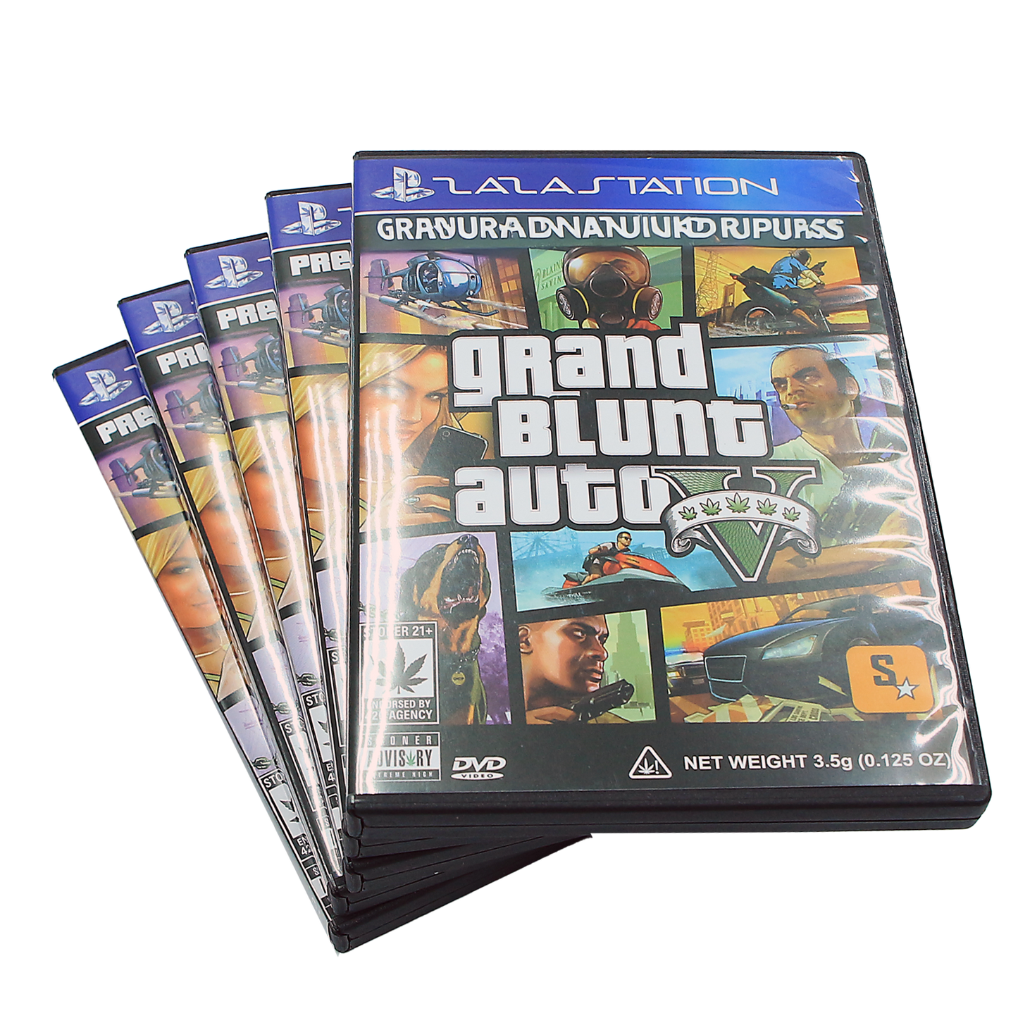 5 Count DVD Case & Mylar Bag - Design 17 - 3.5 Size