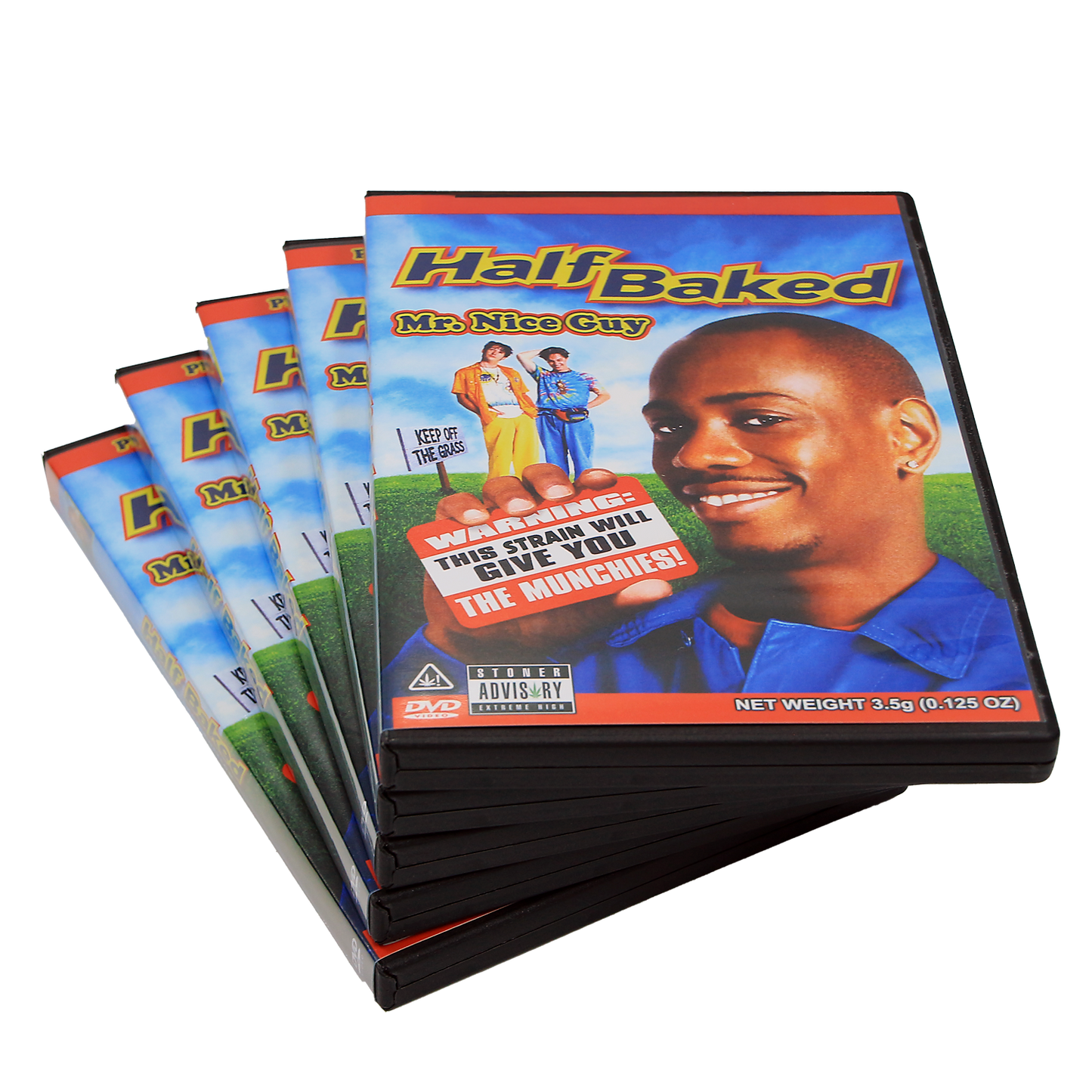 5 Count DVD Case & Mylar Bag - Design 018 - 3.5 Capacity