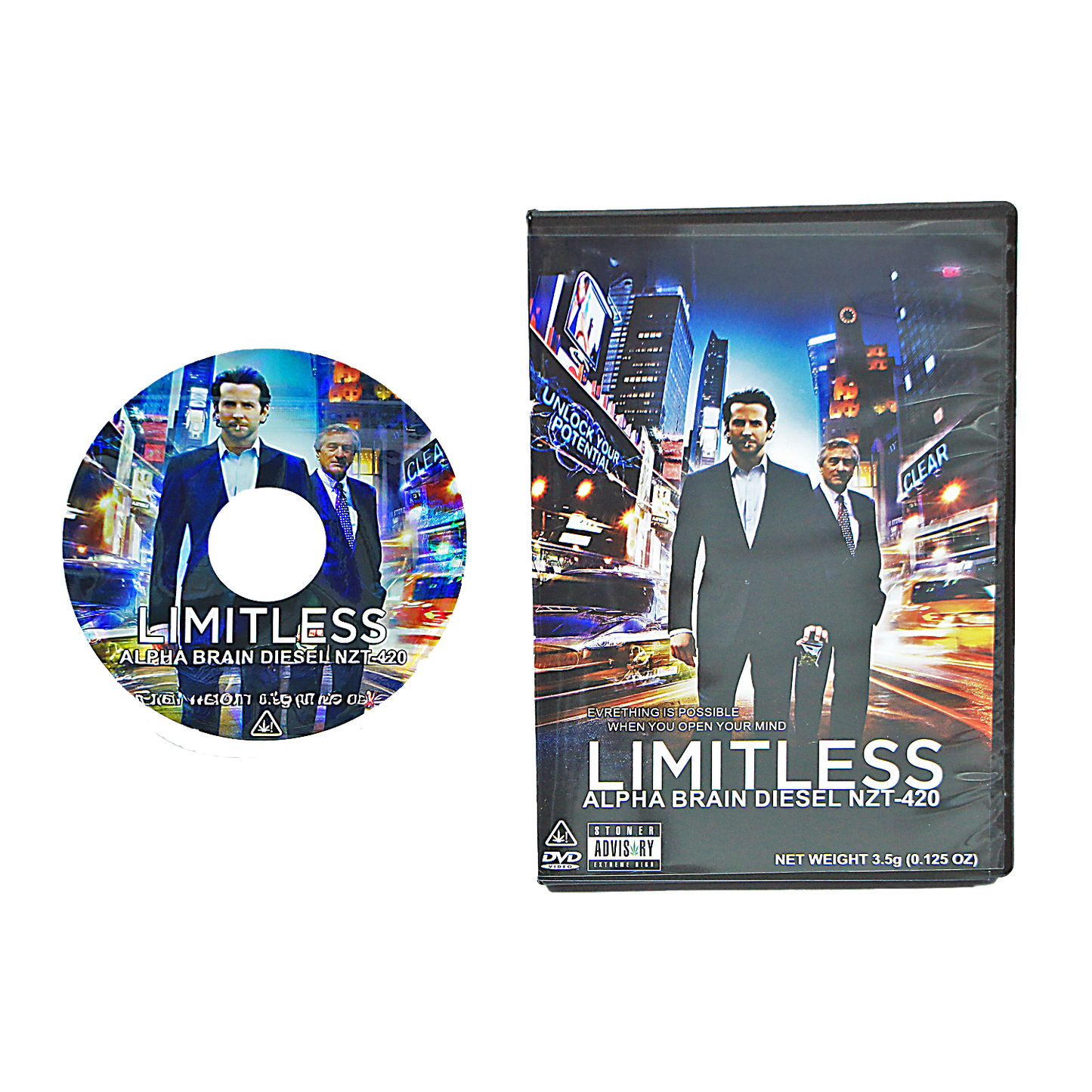 5 Count DVD Case & Mylar Bag - Design 022 - 3.5 Capacity