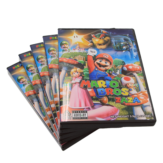 5 Count DVD Case & Mylar Bag - Design 023 - 3.5 Capacity