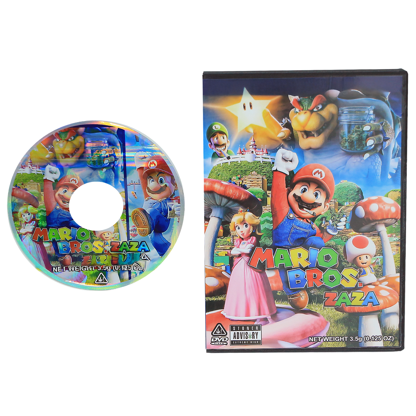 5 Count DVD Case & Mylar Bag - Design 023 - 3.5 Capacity