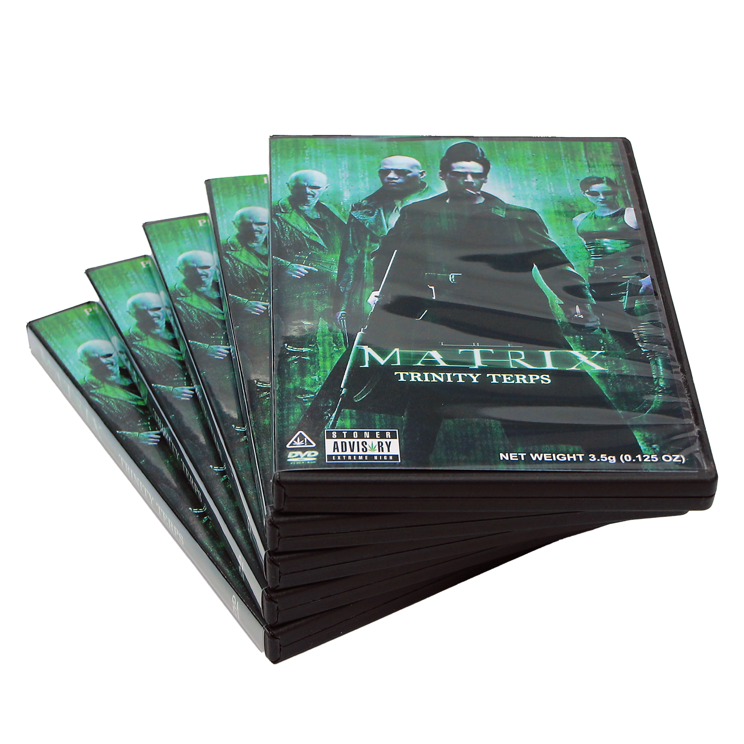 5 Count DVD Case & Mylar Bag - Design 024 - 3.5 Capacity