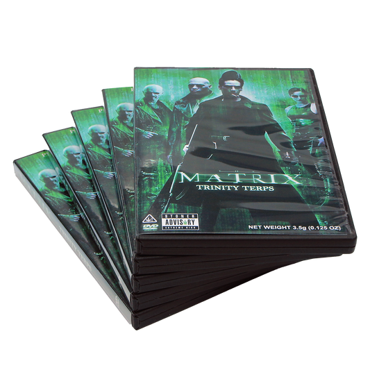 5 Count DVD Case & Mylar Bag - Design 024 - 3.5 Capacity