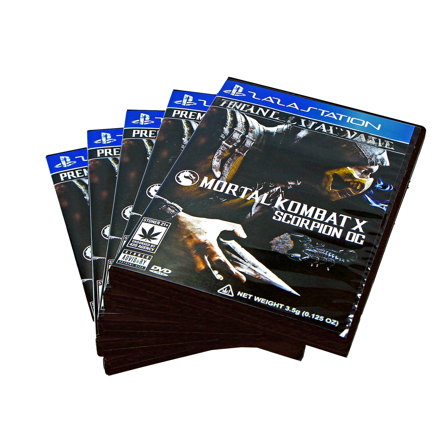 5 Count DVD Case & Mylar Bag - Design 025 - 3.5 Capacity