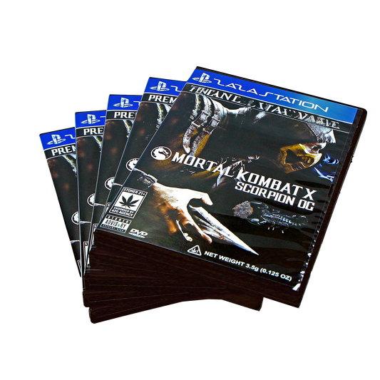 5 Count DVD Case & Mylar Bag - Design 025 - 3.5 Capacity