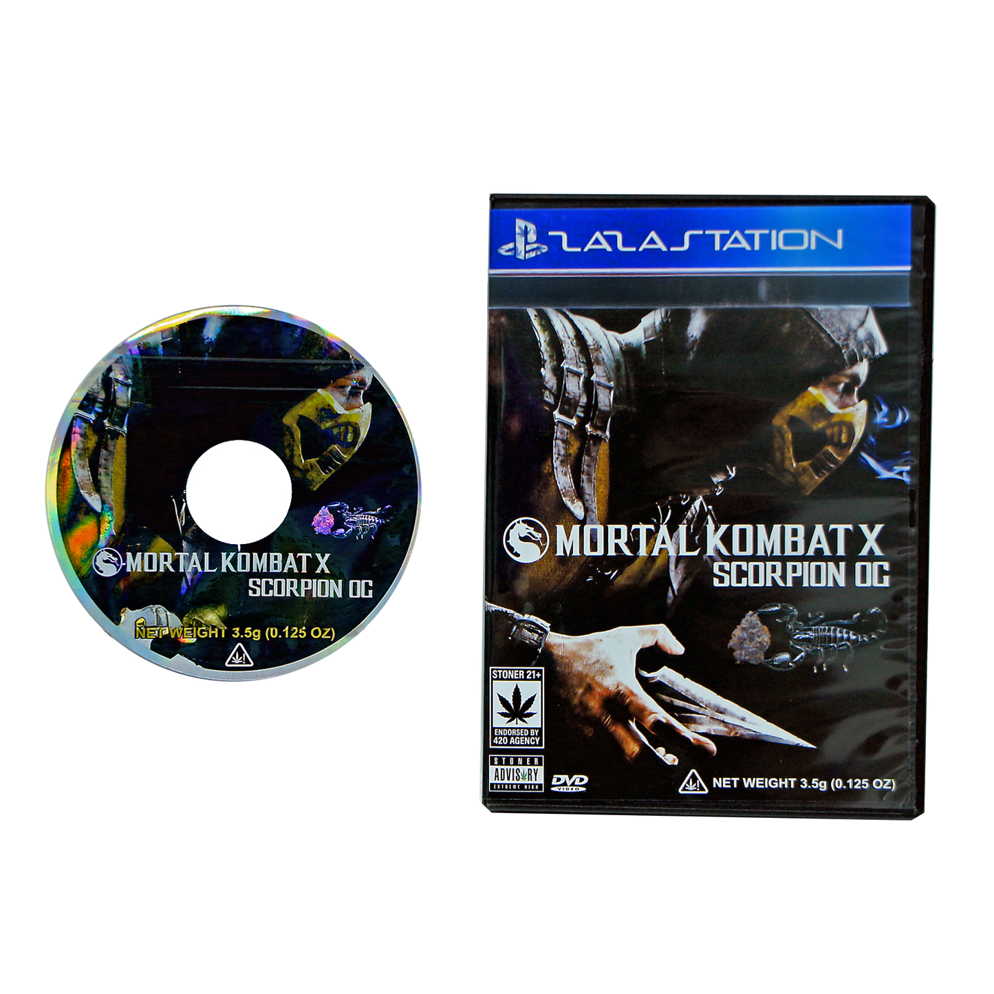 5 Count DVD Case & Mylar Bag - Design 025 - 3.5 Capacity